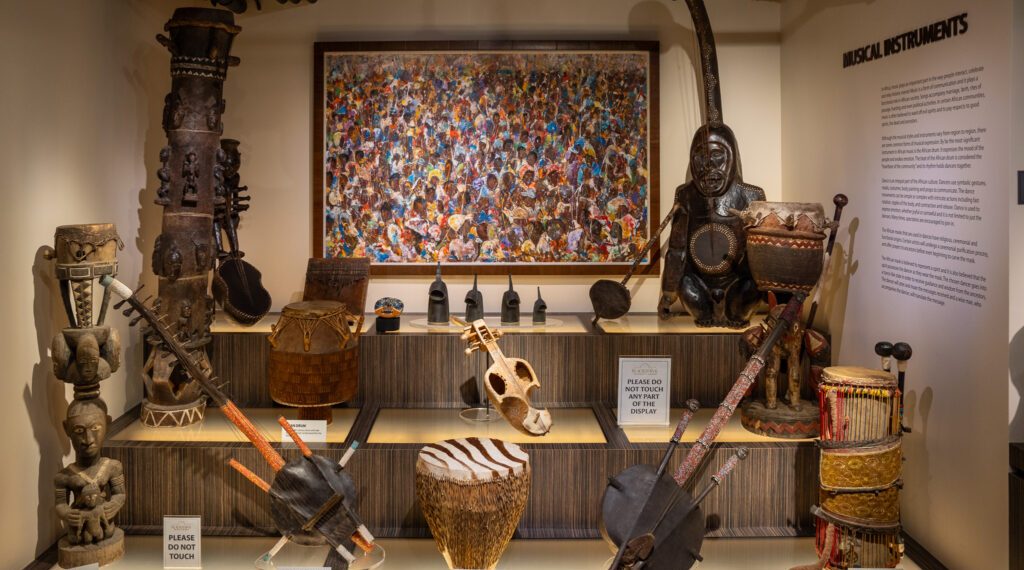 African artifacts display