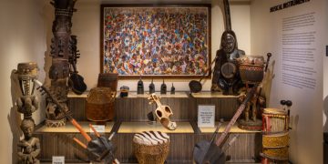 African artifacts display